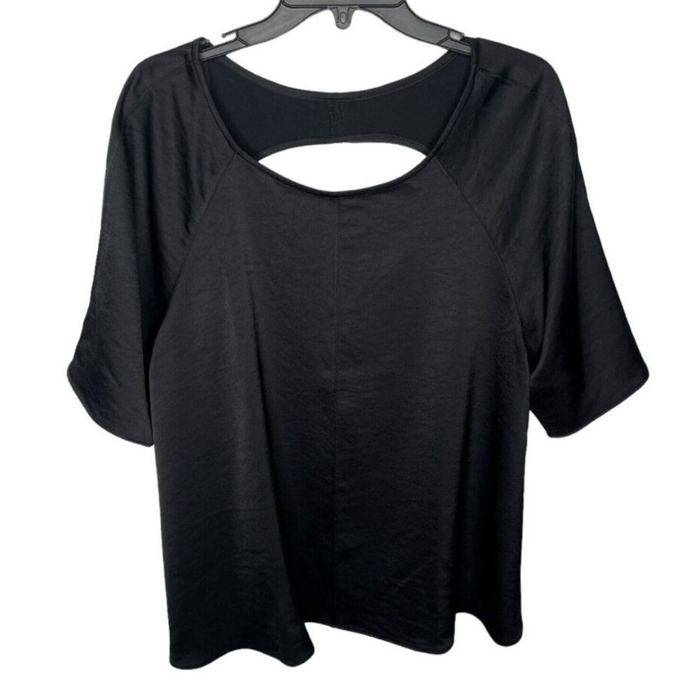 Anthropologie Daily Practice Black Sleek Open Back Top - Picture 2 of 8